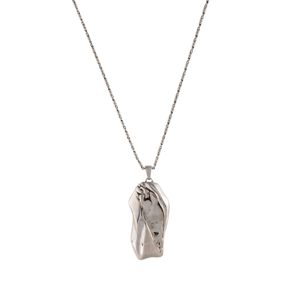 Alexander McQueen Silver Molten Necklace